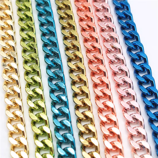 Hardware y accesorios Hardware para bolsos personalizados Enlace metálico Bolso de plástico Cerradura para bolsos de hierro Cadena de acera